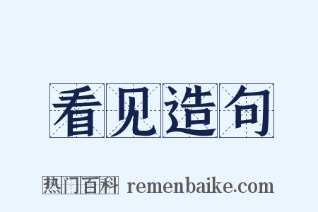 看见造句是什么意思的图片